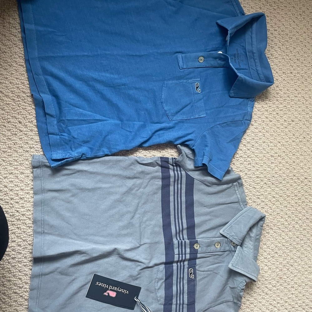 Vineyard Vines Blue and Gray boys Polo Shirts